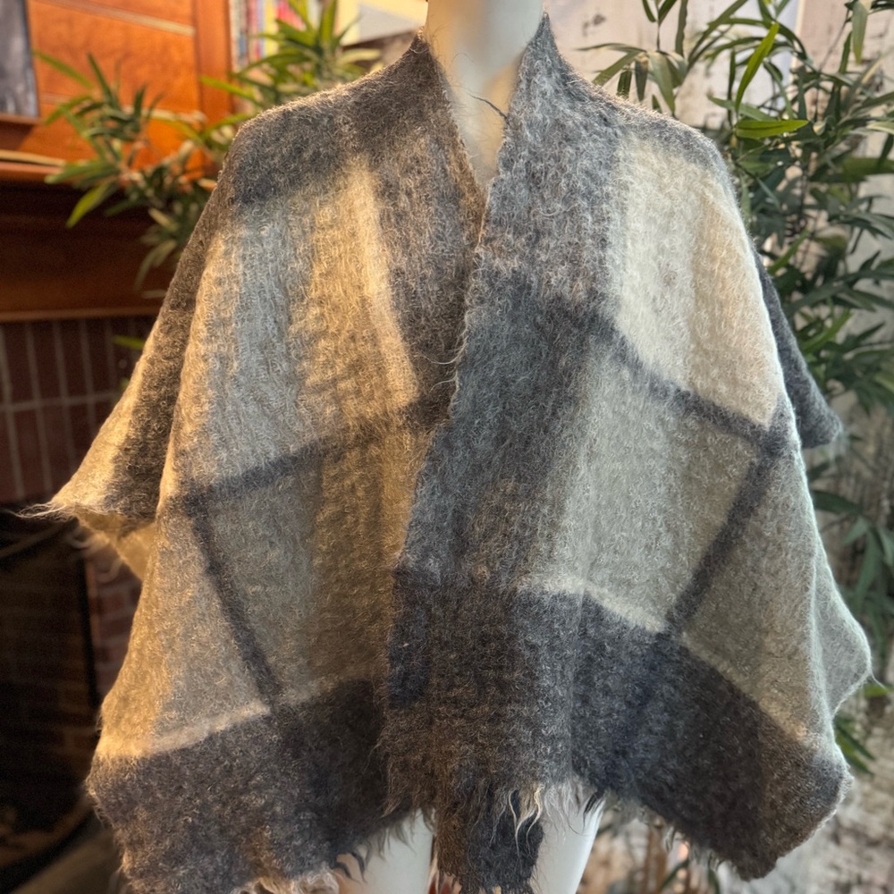 Vintage Royal Scot mohair shawl made in Great Britain by Samuel Tweed & Co